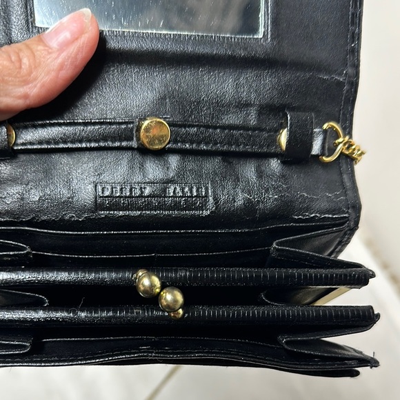 Perry Ellis Black and Gold Crossbody Bag with Chain Strap - Picture 9 of 13